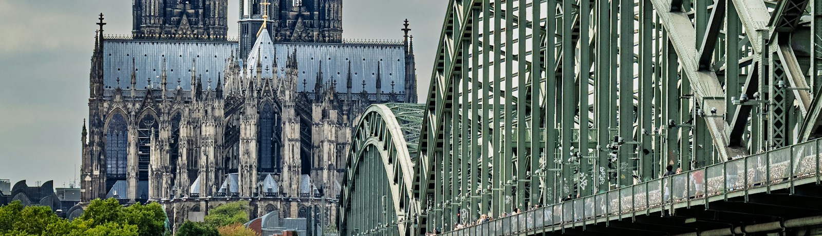 Cologne Cathedral and the Hohenzollern Bridge, the host city for a large international developer conference