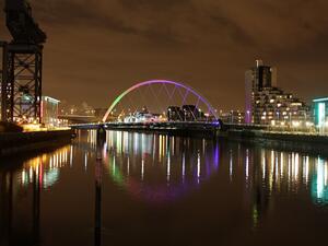Glasgow skyline at night